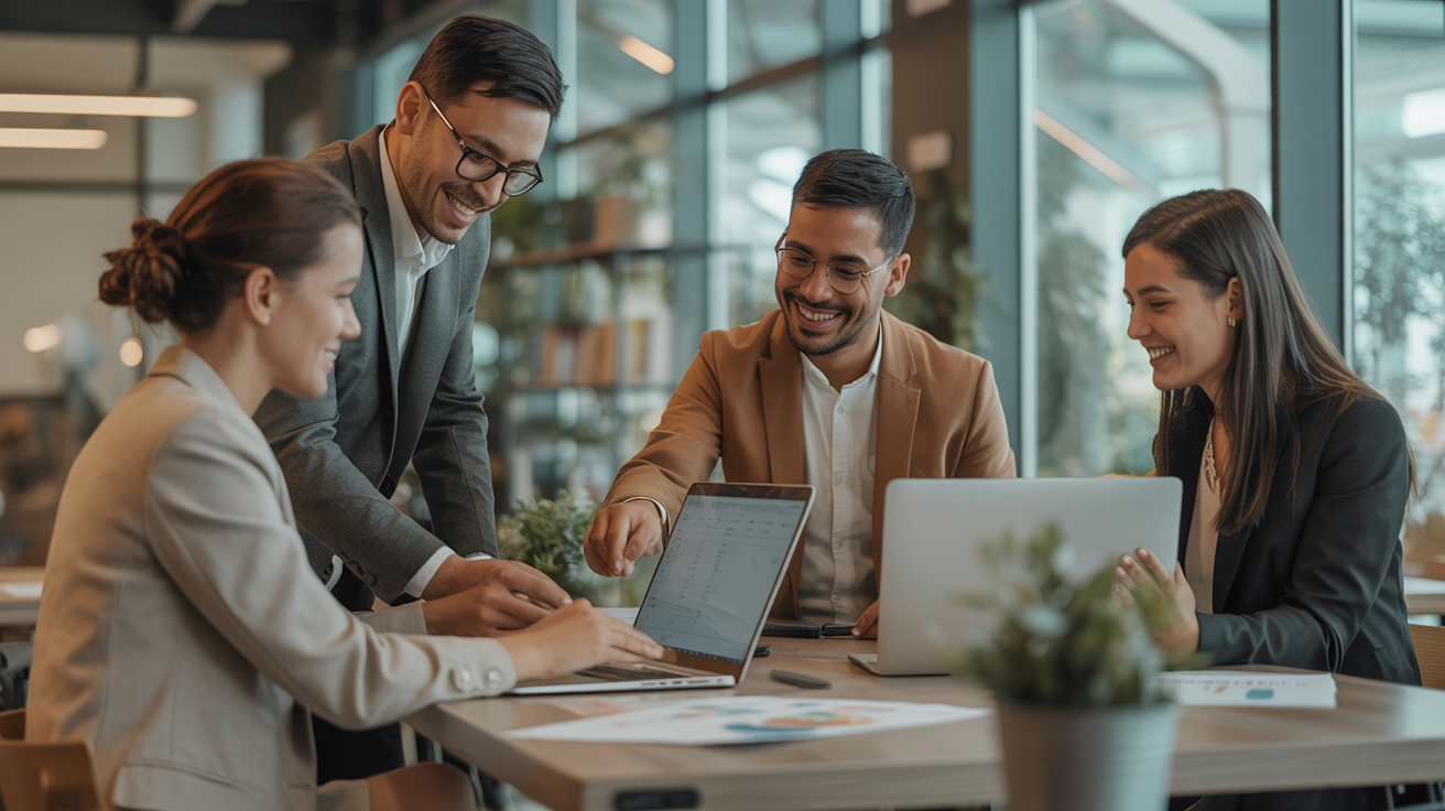 Profissionais colaborando e crescendo juntos